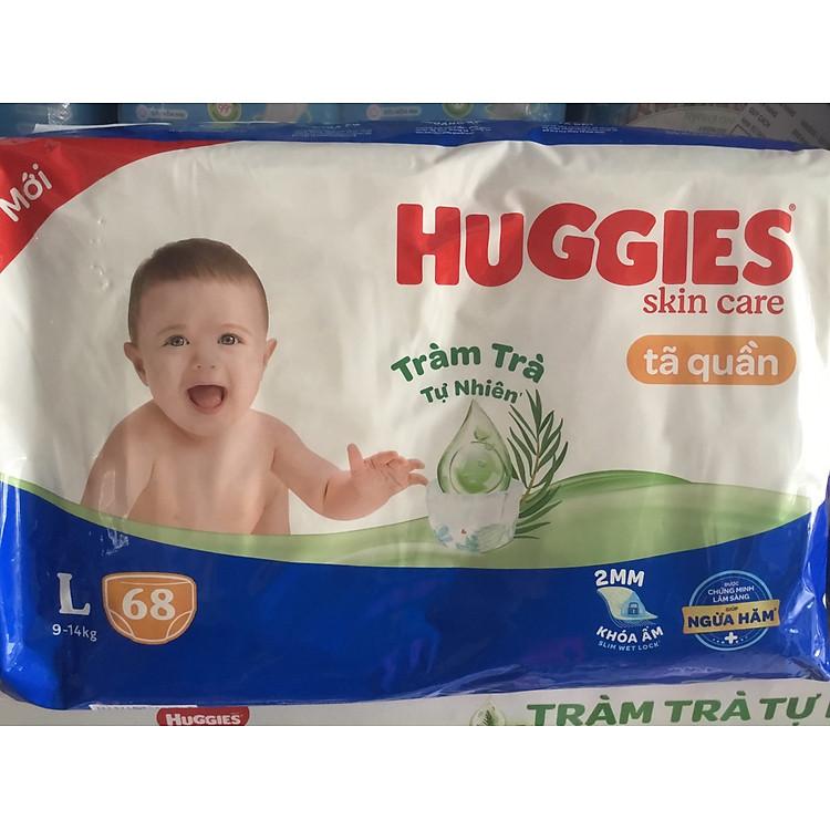 Tã quần Huggies Skin Care L68 ngăn ngừa hăm tã hiệu quả cho bé từ 9 đến 14kg
