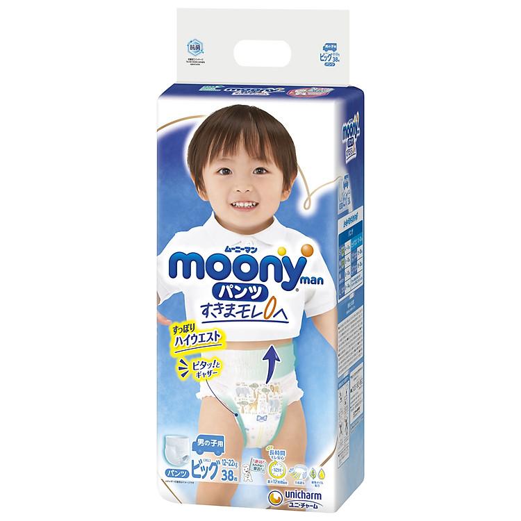 Tã Quần Moony Nhật Bản Bé Trai XL38 Mang Lại Cảm Giác Êm Ái Mỗi Ngày