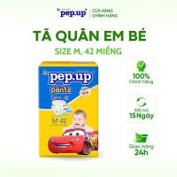 Tã quần Pep.up Cottony 3D siêu mỏng thấm hút vượt trội cho bé yêu thỏa sức chơi
