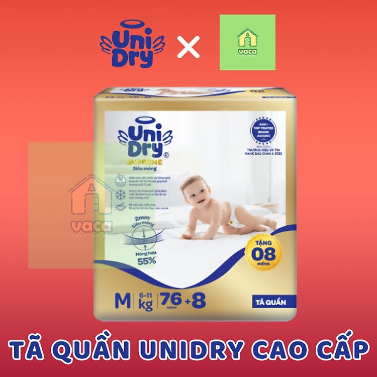 Tã quần UniDry Supreme siêu mỏng 2mm lựa chọn hàng đầu của các bà mẹ thông thái
