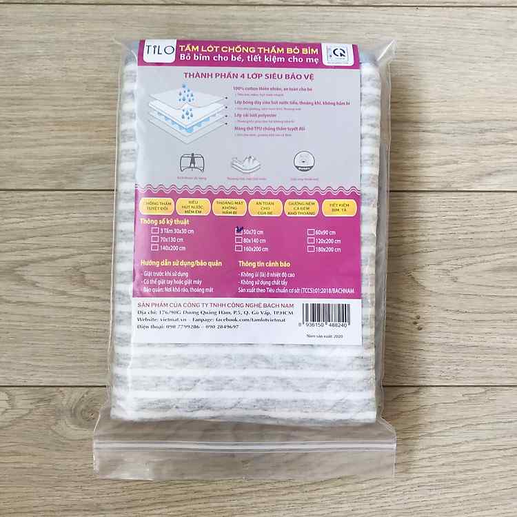 Tấm lót chống thấm 50x70cm chất lượng cao an tâm cho bé thoải mái vận động