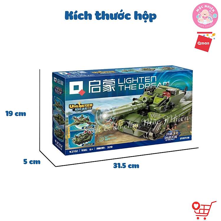 Tận hưởng giờ chơi bổ ích cùng bộ xếp hình 329 mảnh Qman 42112 Tiên Phong độc đáo