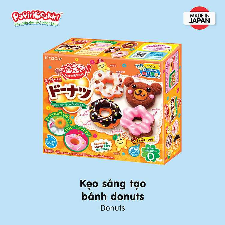 Tạo ra những chiếc bánh donuts bằng kẹo dẻo cùng bộ đồ chơi Popin Cookin đầy màu sắc