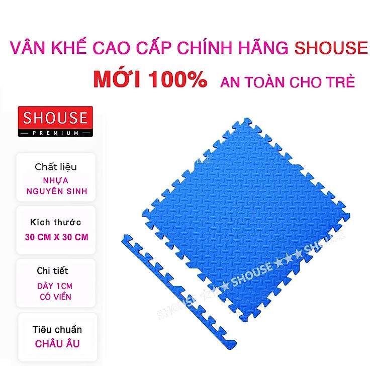 Thảm ghép lót sàn Shouse 30x30cm vân gỗ sự lựa chọn hoàn hảo cho phòng trẻ em