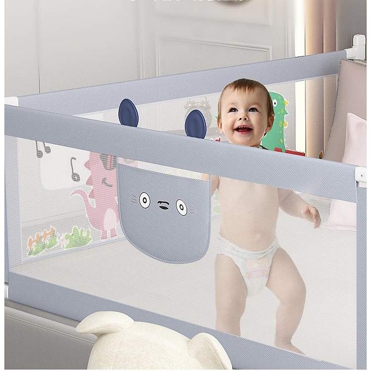 Thanh chắn giường Pakey chất lượng cao phù hợp mọi loại nệm giúp bé ngủ ngon sâu giấc