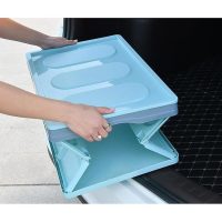 Thùng nhựa gấp gọn có chốt gài bảo vệ đồ đạc an toàn tuyệt đối trong cốp xe ô tô