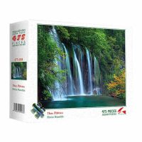 Tranh Xếp Hình Tia Sáng Thác Plitvice 475 Mảnh Ghép Chắc Chắn Màu Sắc Chân Thực