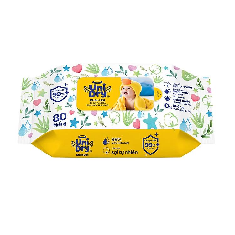 Trọn bộ 6 gói khăn ướt UniDry Baby WTP 80 miếng ưu đãi giá tốt nhất thị trường