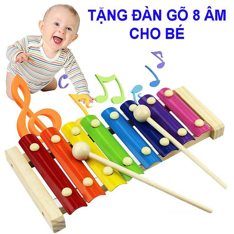 Trọn bộ xe chòi chân Sport kèm bàn đạp và đàn Xylophone tám thanh cho bé vận động