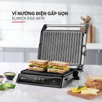 Vỉ nướng điện Elmich EGE-8579 chính hãng vật liệu cao cấp không chứa chất độc hại PFOA