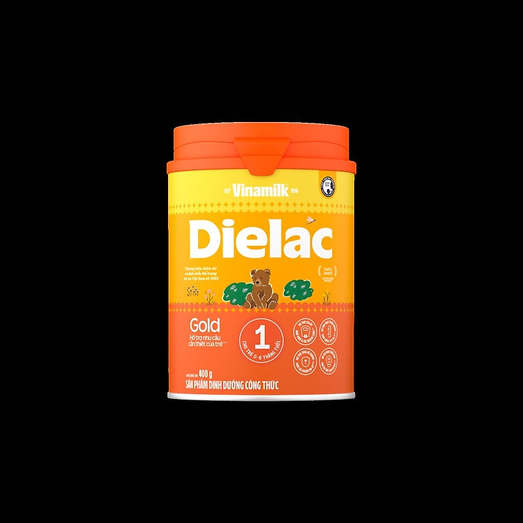 Vinamilk Dielac Alpha Gold IQ Step 1 400g Hộp Thiếc Cung Cấp Đầy Đủ Dưỡng Chất Cho Bé Yêu
