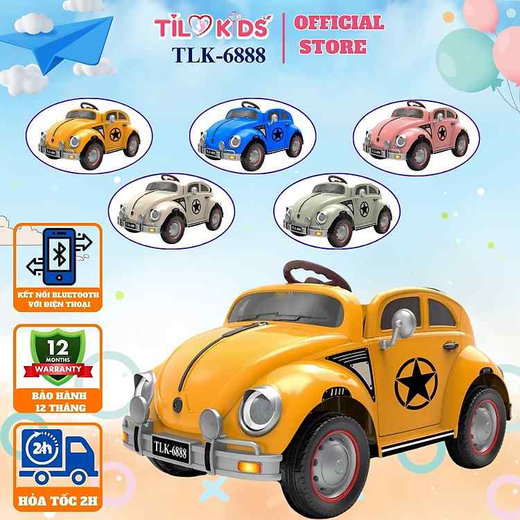Xe ô tô điện trẻ em TILO KIDS TLK-6888 cao cấp giúp bé thỏa sức khám phá cùng âm nhạc bluetooth sôi động