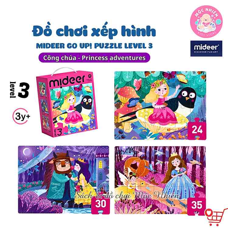 Xếp hình Puzzle Mideer Level 3 xe cứu hỏa công chúa rèn luyện tư duy logic cho trẻ nhỏ