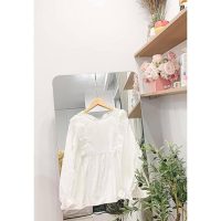 Áo babydoll trắng tiểu thư xinh xẻo hàng sẵn đợi nàng rinh về ngay