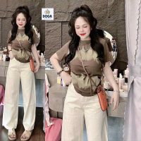 Áo babytee DOGA in loang phối dập nổi chất borip cotton 5 màu mã 190 xu hướng mới