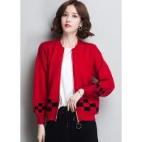 Áo Cardigan Nữ ALN036 Khóa Kéo Tay Bồng Họa Tiết Xinh Phong Cách Hàn Quốc MayHomes