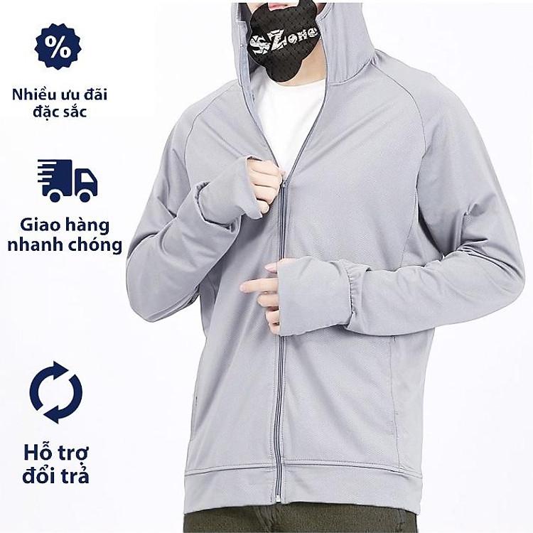 Áo chống nắng nam vải kim cương bảo vệ sức khỏe làn da có size lớn 4XL cực thoải mái