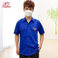 Áo đoàn thanh niên thêu cờ đỏ sao vàng mẫu tay dài tay ngắn chuẩn quy định phong trào