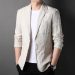 Áo khoác blazer nam 2 cúc vải linen mềm mát phong cách Hàn Quốc cho vẻ ngoài lịch lãm