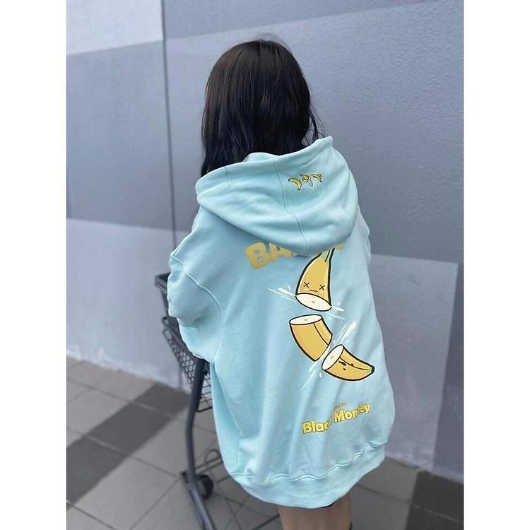 Áo khoác hoodie Chuối Banana nỉ ngoại unisex form rộng dây kéo zip mẫu mã đa dạng