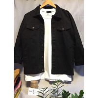 Áo Khoác Jeans Nữ Có Cổ Phối Khuy Kim Loại Sang Trọng Và Đẳng Cấp Thượng Lưu