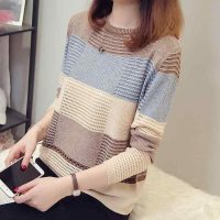 Áo len nữ kẻ caro AL07 mỏng nhẹ thanh lịch hình ảnh thực tế từ người bán
