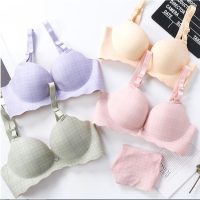 Áo lót nữ cao cấp không gọng đệm dày kẻ ô vuông nâng ngực hoàn hảo cho mọi trang phục