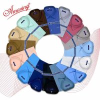 Áo sơ mi công sở trung niên Amazing tay ngắn form rộng dáng suông đầy đủ bảng size