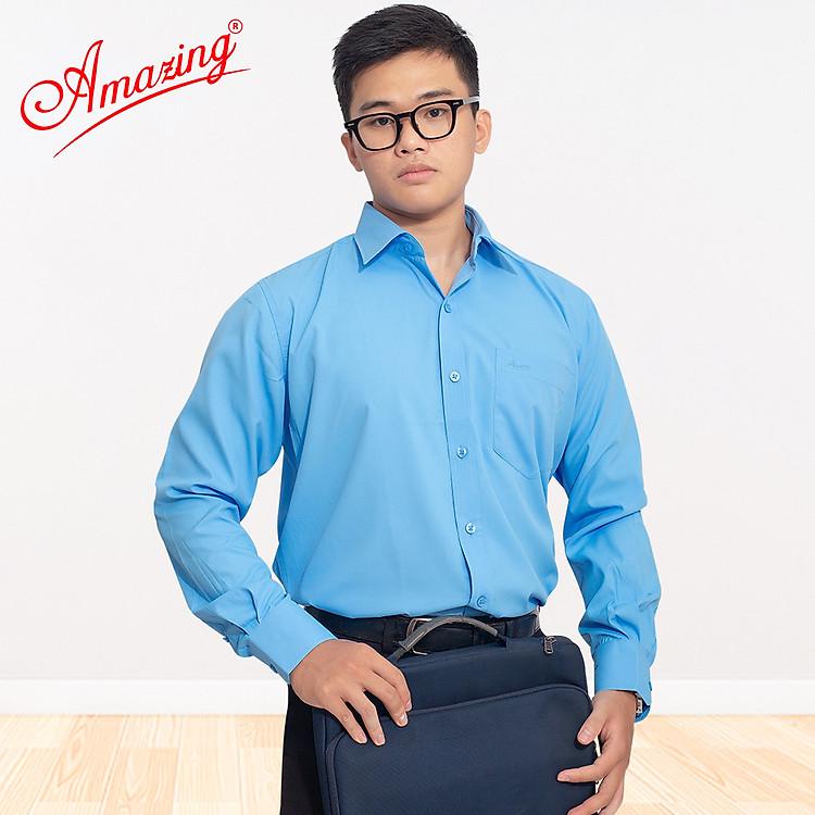 Áo sơ mi nam tay dài Amazing vạt bầu vải sợi tre thiên nhiên form truyền thống đủ mọi kích cỡ