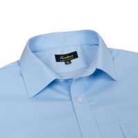 Áo sơ mi nam trung niên Anton SN14 màu xanh dương ngắn tay cotton thời trang công sở sang trọng