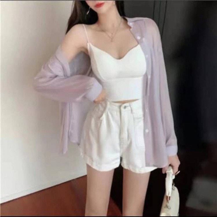 Áo sơ mi nữ Haint Boutique Sm202 voan mỏng đi biển dáng oversize nhiều màu sắc tinh tế