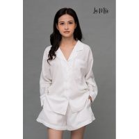 Áo sơ mi nữ lụa xô Hàn Maxivic LM62174 cổ vest lựa chọn hoàn hảo cho quý cô