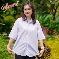Áo sơ mi trắng nữ tay lỡ vải kate silk phong cách Hàn Quốc form rộng năng động