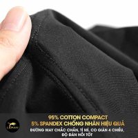 Áo T-Shirt Leman nam Cotton Compact đen Regular Form đẳng cấp thương hiệu thời trang Việt