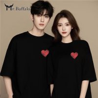 Áo thun cặp Mr Buffalo Trái tim đen cotton 100% thiết kế độc quyền từ Local Brand B20 Unisex