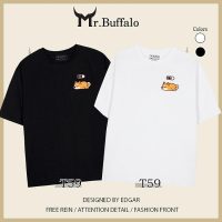 Áo thun cặp unisex Loca hình cún shiba sạc pin đầy năng lượng cotton 100% chính hãng