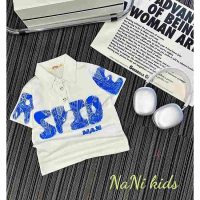 Áo thun cổ trụ cho bé trai vải cotton bốn chiều hàn quốc mịn mát size mười đến sáu mươi cân