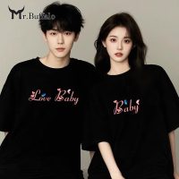 Áo Thun Đôi Mr.Buffalo Love Baby Cotton 100% Mềm Mịn Thoáng Mát Phù Hợp Cho Cặp Đôi Bạn Trẻ