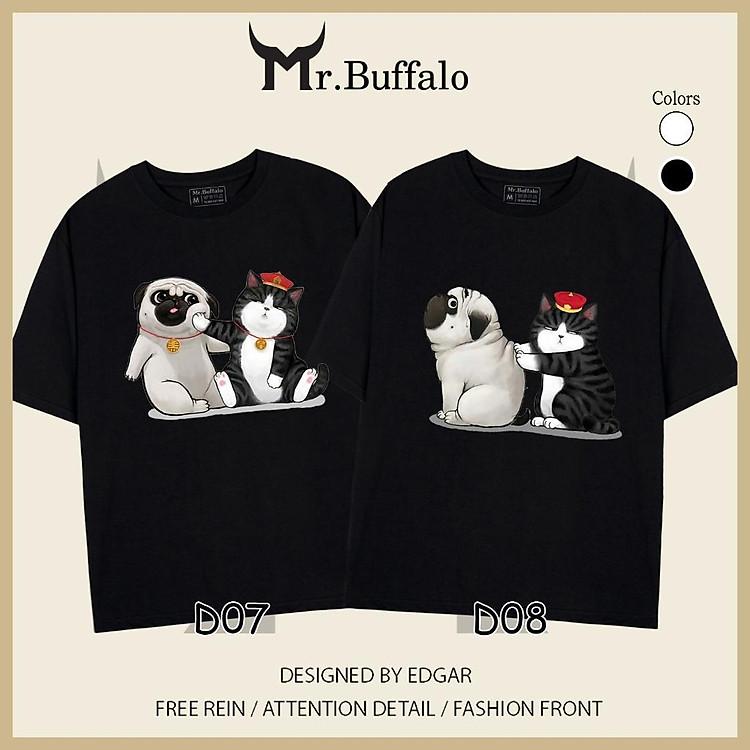 Áo thun Mr.Buffalo Cotton 100% Unisex Form rộng Oversize Loca chất lượng vượt trội giá ưu đãi