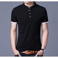 Áo thun nam ATN01 đen cổ trụ ngắn tay mẫu mới nhất năm nay bền đẹp theo thời gian