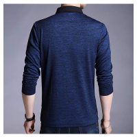 Áo thun nam dài tay cổ sơ mi ATD01 xanh đen mang lại vẻ ngoài lịch sự và chỉn chu