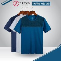 Áo thun nam Fasvin vải Coolmax thiết kế hiện đại mềm mịn co giãn tốt hàng nhà máy