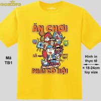 Áo thun nhóm TB1 đa dạng màu sắc kích thước cho tập thể công ty và các thành viên nhí