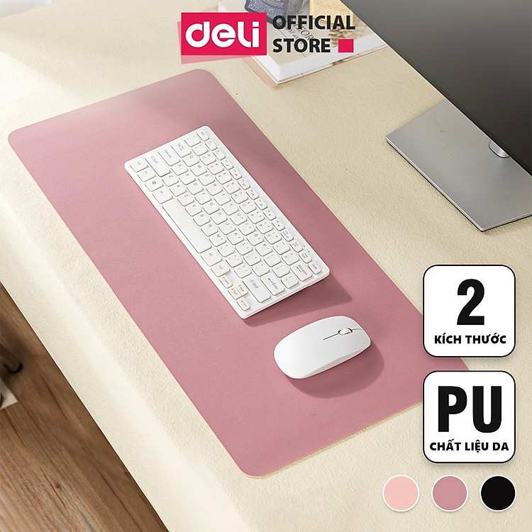 Bàn di chuột Deli VS782 VS783 da PU cao cấp hàng chính hãng bảo hành uy tín
