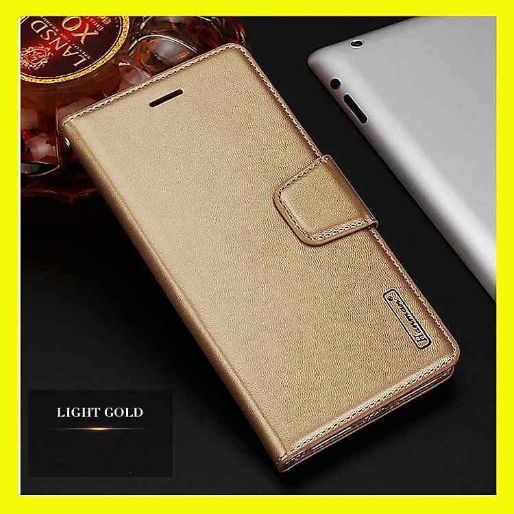 Bao da iPhone 13 Pro Max hiệu Hanman dạng ví nhập khẩu với đường may tinh tế và ngăn đựng tiền