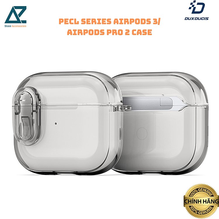 Bảo Vệ Airpods 4 Cực Tốt Với Ốp Dux Ducis PECL Series Chống Sốc Chống Thất Lạc Có Khoá Cài