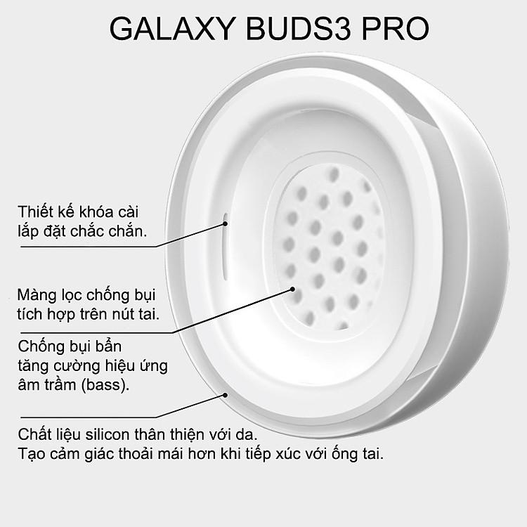 Bộ 2 Nút Đệm Tai Nghe Silicone Samsung Galaxy Buds 3 Pro Buds 3 FE Hàng Nhập Khẩu