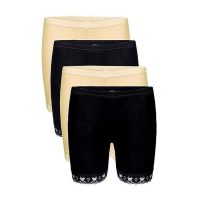 Bộ 4 quần đùi mặc váy chất cotton kháng khuẩn mẫu mới màu đen và da