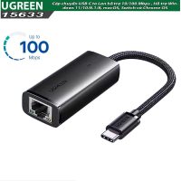 Bộ chuyển đổi mạng Ethernet Ugreen 15633 cổng USB-C tốc độ 100Mbps cho kết nối bền bỉ