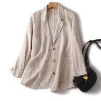 Bộ đồ blazer tay dài kèm quần short chữ A màu be tiêu chuẩn form dáng mới nhất 2025